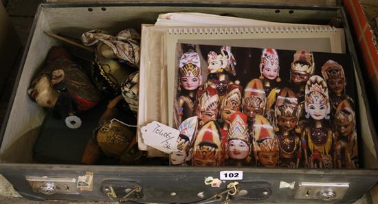 Group Indonesian Wayang Golek puppets and art books